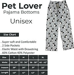 E&S PETS Boston Terrier Pajama Bottoms, Grey, X-Large slide 2 of 6