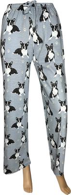 Show full view: E&S PETS Boston Terrier Pajama Bottoms, Grey, X-Large slide 4 of 6