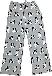 E&S PETS Border Collie Pajama Bottoms, Light Blue, Large