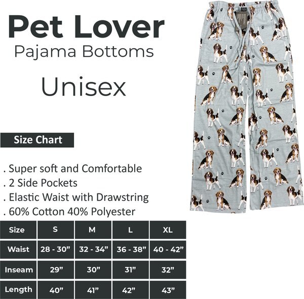 E&S PETS Black & White Cat Pajama Bottoms