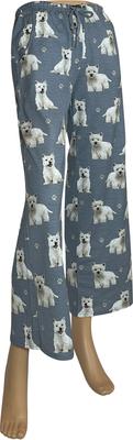 Show full view: E&S PETS Westie Pajama Bottoms, Grey, Large slide 4 of 6