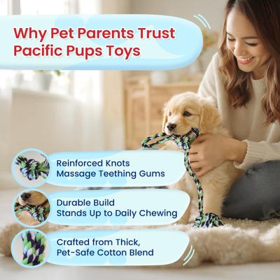 Show full view: Pacific Pups Rescue Rope Dog Toy Variety Pack for Small Dogs & Puppies, 5 count slide 4 of 8