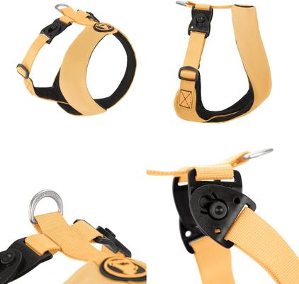 Show full view: Gooby Comfort X Dual Snap Dog Harness, Yellow, Small: 13.5 to 16.75-in chest slide 2 of 6