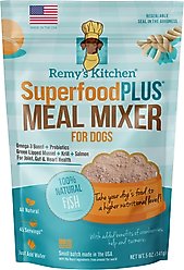 Remy's Kitchen SuperfoodPLUS Meal Mixers Fish Grain-Free Dog Food Topping, 5-oz bag