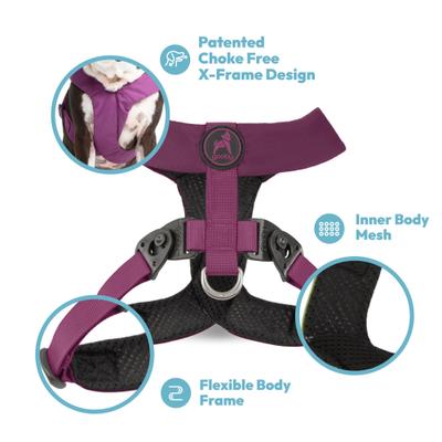 Show full view: Gooby Comfort X Dual Snap Dog Harness, Turquoise, Large: 19 to 23.25-in chest slide 3 of 6