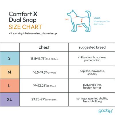 Show full view: Gooby Comfort X Dual Snap Dog Harness, Turquoise, Large: 19 to 23.25-in chest slide 5 of 6
