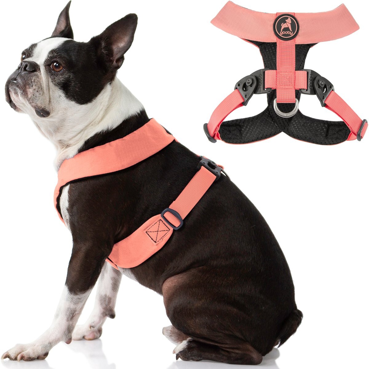 Gooby Comfort X Dual Snap Dog Harness, Pink, Large: 19 to 23.25-in chest