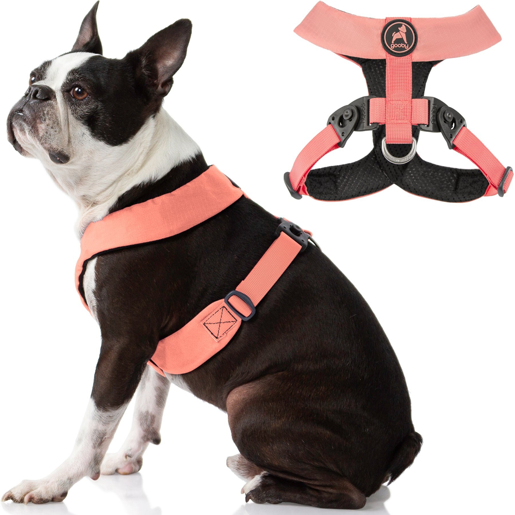 Gooby Comfort X Dual Snap Dog Harness, Pink, Medium: 16.5 to 19.5-in chest