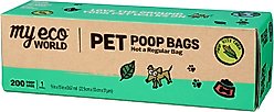 MyEcoWorld Dog Poop Bags, Unscented, 200 count