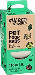 MyEcoWorld Dog Poop Bags, Unscented, 120 count