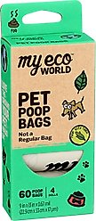 MyEcoWorld Dog Poop Bags, Unscented, 60 count slide 1 of 9