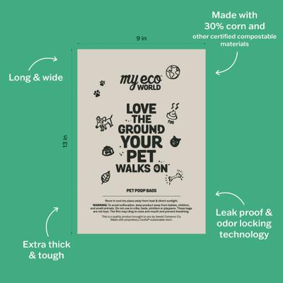 Show full view: MyEcoWorld Dog Poop Bags, Unscented, 360 count slide 3 of 9