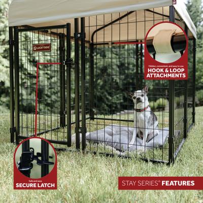 Show full view: Lucky Dog STAY Series Studio Jr. Dog Kennel, Khaki slide 2 of 9