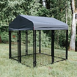 Lucky Dog STAY Series Studio Jr. Dog Kennel, Steel Grey slide 2 of 9