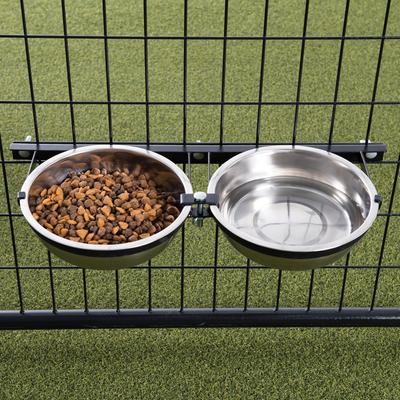 Show full view: Lucky Dog Double Bowl Dog Kennel System slide 2 of 8