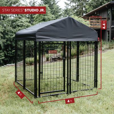 Show full view: Lucky Dog STAY Series Studio Jr. Dog Kennel, Steel Grey slide 3 of 9