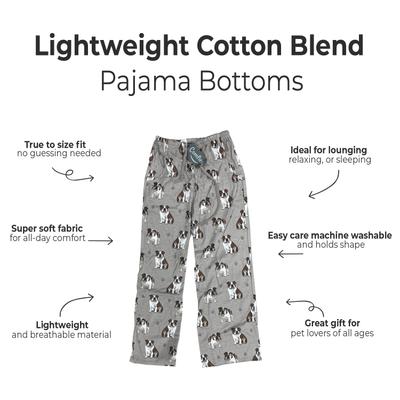 Show full view: E&S PETS Buldog Pajama Bottoms, Cream, X-Large slide 3 of 6