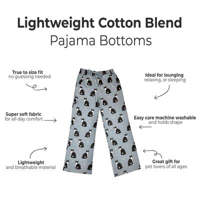 Show full view: E&S PETS Black & White Cat Pajama Bottoms, Green, X-Large slide 3 of 6