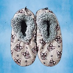 E&S PETS Silver Tabby Slippers, Grey, one size slide 2 of 4