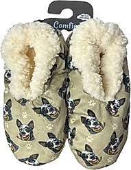 E&S PETS Australian Cattle Dog Slippers, Tan, one size