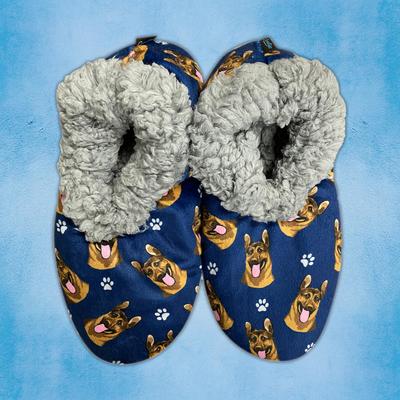 Show full view: E&S PETS German Shepherd Slippers, Dark Blue, one size slide 3 of 4