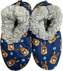 E&S PETS German Shepherd Slippers, Dark Blue, one size