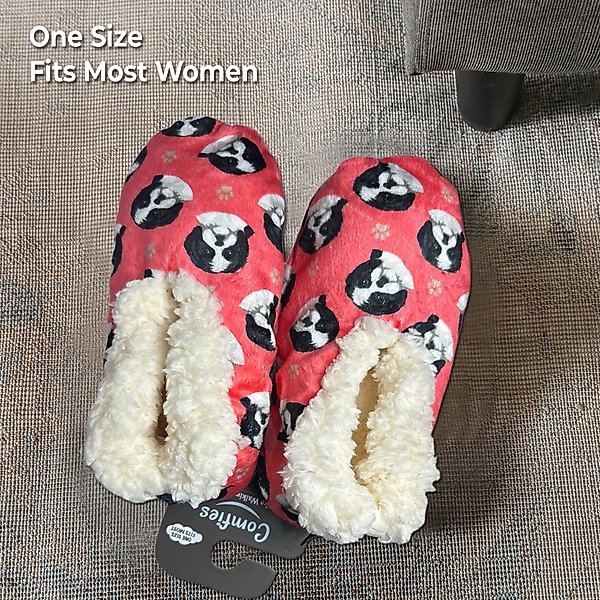Show full view: E&S PETS Shih Tzu Slippers, Coral, one size slide 4 of 6