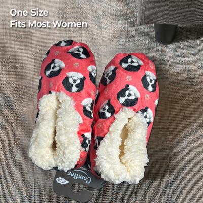 Show full view: E&S PETS Shih Tzu Slippers, Coral, one size slide 5 of 7