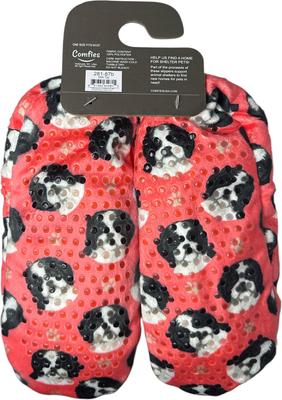 Show full view: E&S PETS Shih Tzu Slippers, Coral, one size slide 7 of 7