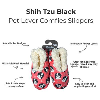Show full view: E&S PETS Shih Tzu Slippers, Coral, one size slide 3 of 7