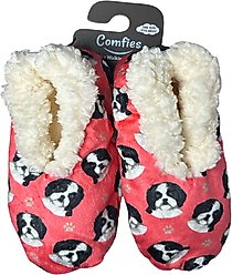 E&S PETS Shih Tzu Slippers, Coral, one size slide 1 of 6