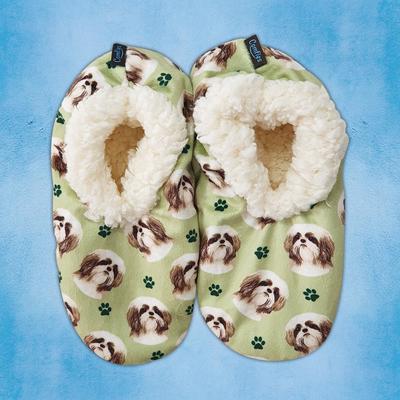 Show full view: E&S PETS Shih Tzu Slippers, Light Green, one size slide 3 of 5