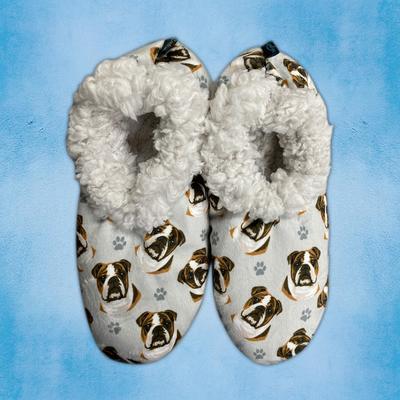 Show full view: E&S PETS Bulldog Slippers, Grey, one size slide 3 of 4