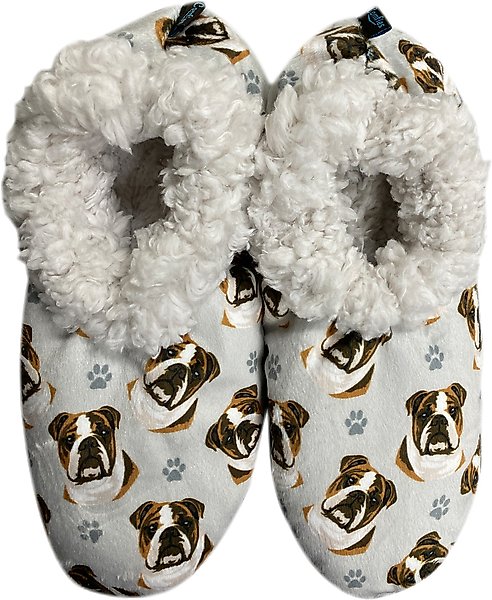 Show full view: E&S PETS Bulldog Slippers, Grey, one size slide 1 of 4