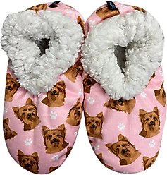 E&S PETS Yorkie Slippers, Pink, one size