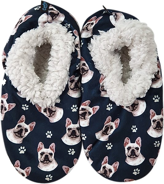 Show full view: E&S PETS French Bulldog Slippers, Black, one size slide 1 of 5