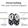 Show in main carousel: E&S PETS French Bulldog Slippers, Black, one size slide 2 of 5