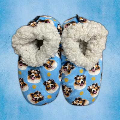 Show full view: E&S PETS Australian Shepherd Slippers, Light Blue, one size slide 3 of 4