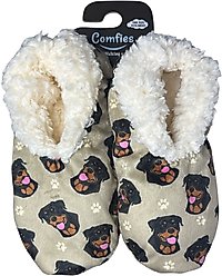 E&S PETS Rottweiler Slippers, Tan, one size
