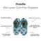 Show in main carousel: E&S PETS Poodle Slippers, Teal, one size slide 2 of 5