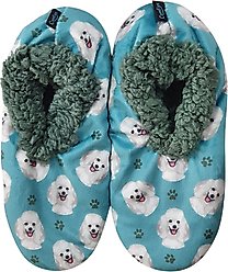 E&S PETS Poodle Slippers, Teal, one size