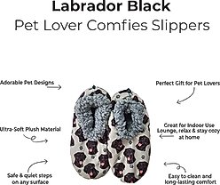 E&S PETS Black Labrador Slippers, Grey, one size slide 2 of 4