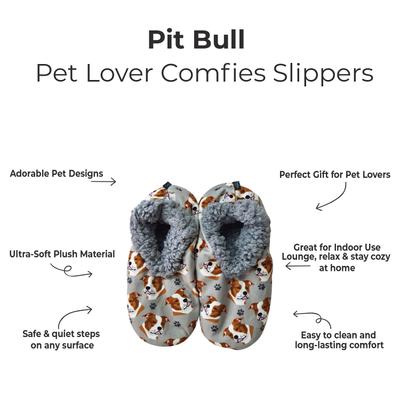 Show full view: E&S PETS Pit Bull Slippers, Grey, one size slide 2 of 4