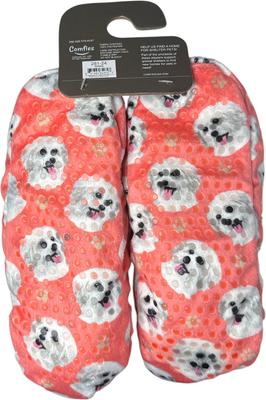 Show full view: E&S PETS Maltese Slippers, Pink, one size slide 6 of 6