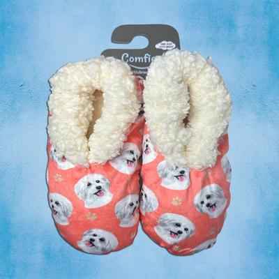 Show full view: E&S PETS Maltese Slippers, Pink, one size slide 3 of 6