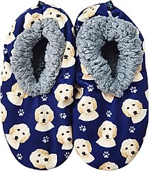 E&S PETS Goldendoodle Slippers, Blue, one size