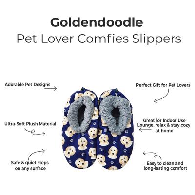 Show full view: E&S PETS Goldendoodle Slippers, Blue, one size slide 2 of 5