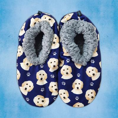 Show full view: E&S PETS Goldendoodle Slippers, Blue, one size slide 3 of 5