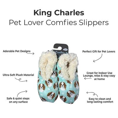 Show full view: E&S PETS King Charles Cavalier Slippers, Coral, one size slide 2 of 6