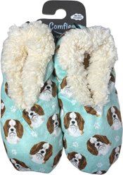E&S PETS King Charles Cavalier Slippers, Coral, one size